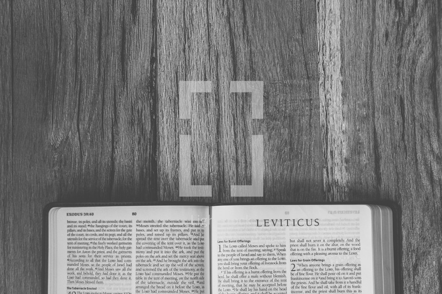 Bible opened to Leviticus 
