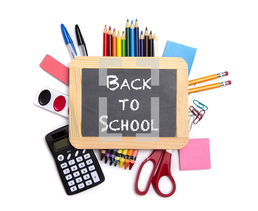 Back to School Background on a White Background