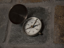 An old antique pocket compass