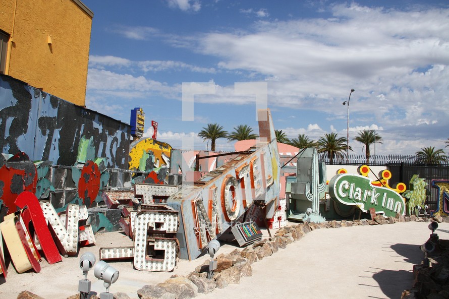 Abandoned neon signs from the Las Vegas strip