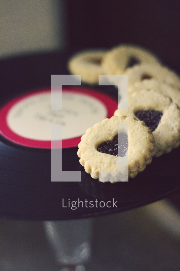 cookies on a record 