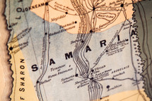 Map of Samaria and surrounding locations
