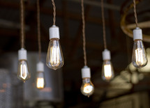 hanging lightbulbs 