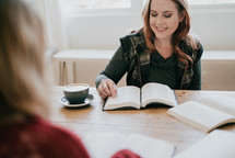 women at a fall Bible study 