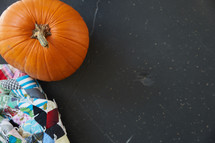 pumpkin and quilt 