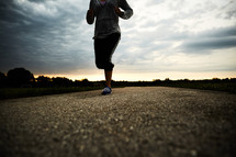 a woman jogging 