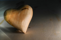 carved wood heart 