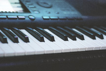 keys on a digital piano