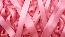 Ribbon for breast cancer day concept