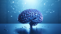 Artificial intelligence brain model. 