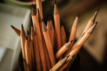 jar of sharpened pencils 