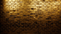Golden brick wall background. 