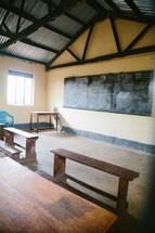 interior of a school house in Africa 