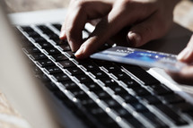 entering credit card information online 