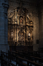 artistic interior of a cathedral 