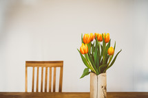 orange and yellow tulips 