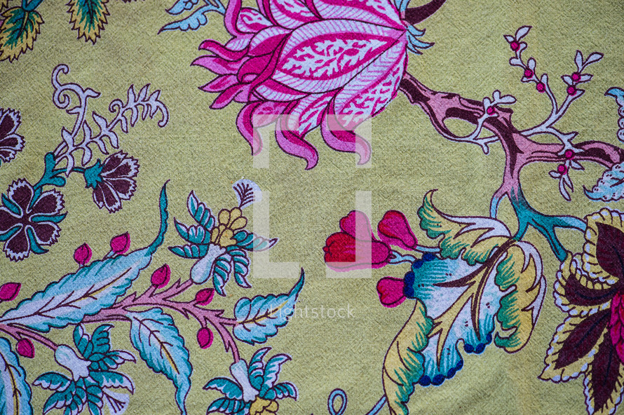 floral design fabric background 