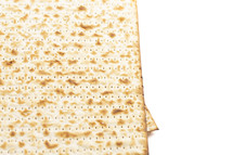 Pieces of Matzah Unleavened Bread Isolated on a White Background