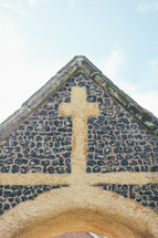 stone church with cross 