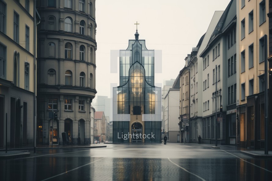 Futurist Church. Prospective