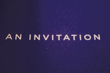 An invitation 