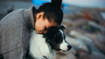Woman with her dog