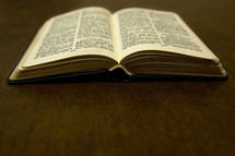 Bible on wooden table  