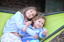 sisters in a hammock 