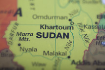 Sudan, Africa map 