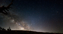 milky way and stars in the night sky 