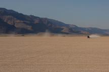 vehicle driving on the sand 