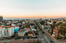 city landscape in Taunggyi Myanmar at sunset