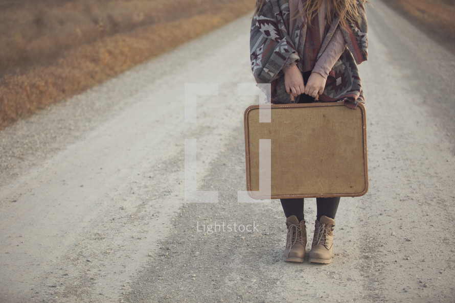 a young girl ready to travel