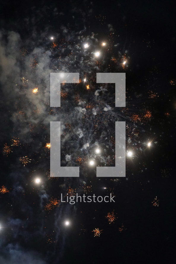 abstract background fireworks display in the night sky 