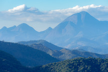 Beautiful green valley at Petropolis, Rio de Janeiro, Brazil.