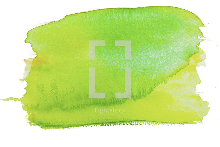 A lime green paint splotch.