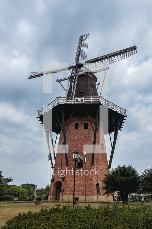 A dutch windmill in Holambra. touristic attraction in Holambra, SP Brazil. June 30, 2024.