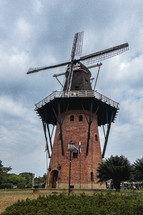 A dutch windmill in Holambra. touristic attraction in Holambra, SP Brazil. June 30, 2024.