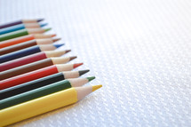 colored pencils white background 