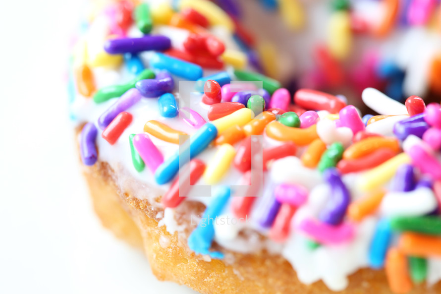 sprinkles on a donut 