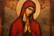 Image of a woman praying, Icon