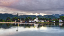 Sunset at the old center at Paraty RJ, Brazil.