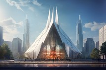 Futuristic Church. Prospective