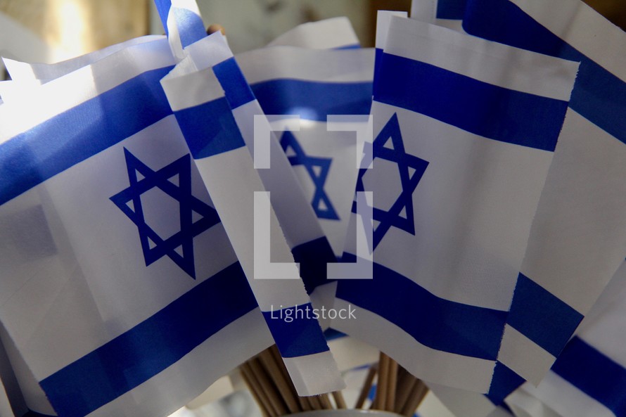 Israeli flags 