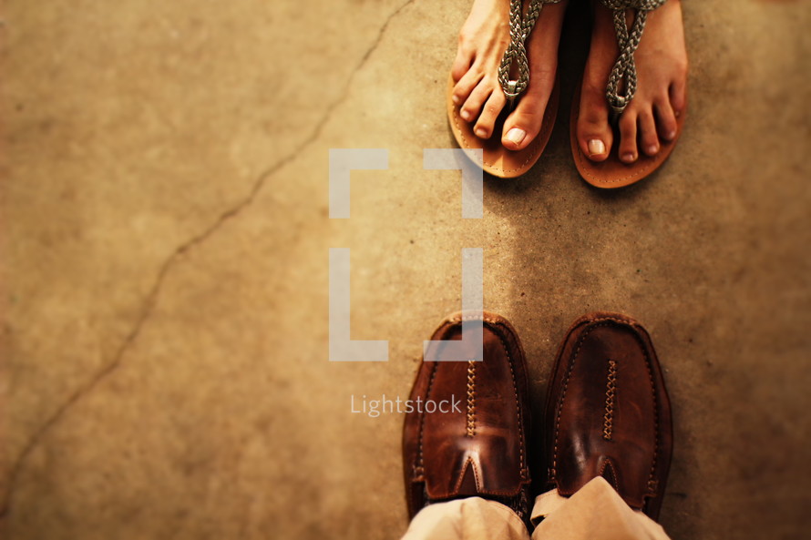 couple's feet 