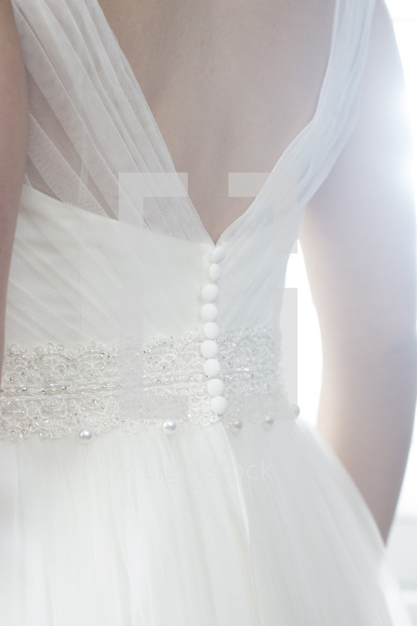 details of a wedding dress