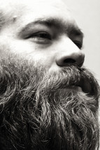 man with a heavy beard