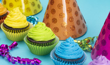 colorful birthday cupcakes 