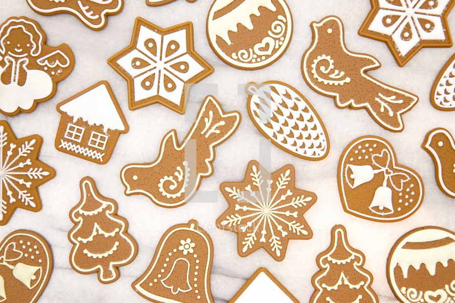 Christmas cookie pattern background 