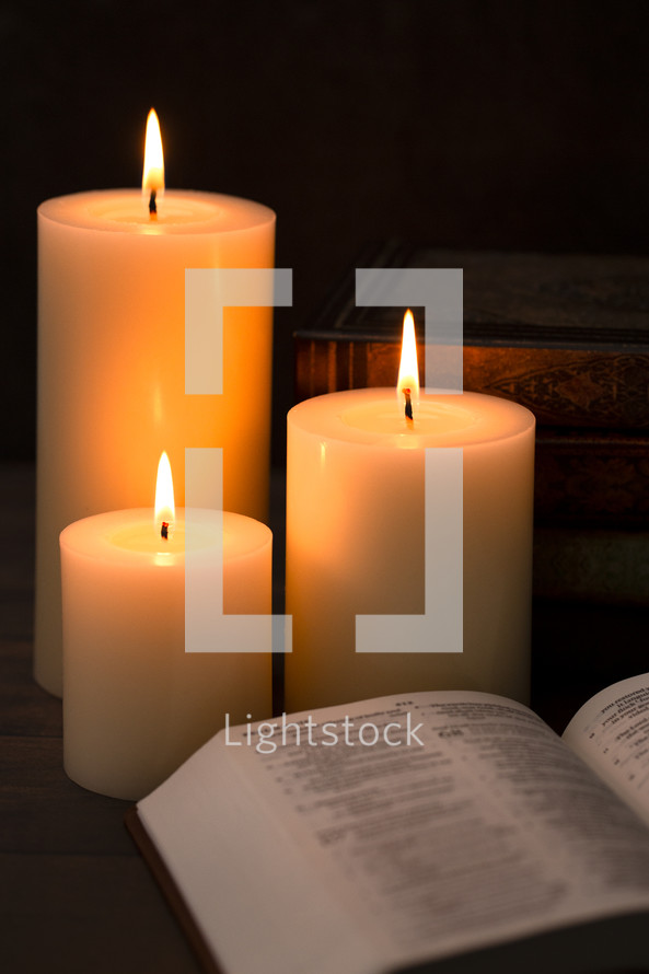 candles and Bibles 